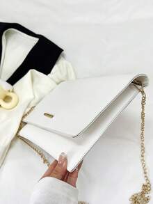 New Fashion Envelope Bag, Minimalist Design Vintage Women Shoulder Bag - White - View 7