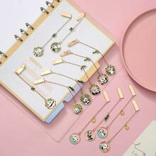 مربع معدني مقطع بالليزر على شكل باندا ذو استخدامين كعلامة كتاب وكتعليقة - اكسسوارات كتب ذات موضوع صيني، هدية ثقافية فريدة تجمع الرقة والفن الشرقي، مجموعة صندوق تخزين شفاف مضاد للصدمات والتمزق