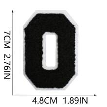 26 Remendos de Letras Termo-Aplicáveis, Letras em Chenille A-Z, Remendos Decorativos Bordados, Costuráveis Personalizados para Reparação de Roupas, Bonés, Camisas, Sapatos, Denim, Bolsas (Preto)