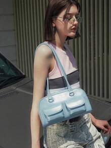 Torba pod pachę z wnęką, damska jesienna nowa torba na ramię o dużej pojemności w stylu retro, wysokiej klasy torebka do dojazdów do pracy