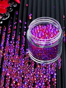 1 pièce Remplisseur de résine époxy de perles de verre Aurora, perles à bulles de taille mixte pour le matériau de remplissage de moule en silicone, fournitures d'artisanat DIY, fournitures pour la fabrication de bijoux