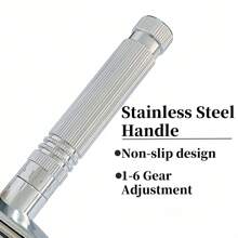 Men's Safety Razor Shaving Kit - Classic Stainless Steel Razor With Adjustable Razor Head, 10 Double Edge Blades, 3 Cleaning Brushes, Razor Stand - Ideal Gift For Fathers And Boyfriends, Perfect For Beard And Stubble Care, Shaving Accessories | Classic Razor Design | Durable Razor Stand, Shaving Supplies