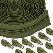 1 Conjunto = 4,50 m Zíperes + 10 Puxadores de Zíper, Zíperes de Nylon 5#, 20 Opções de Cor, Puxadores de Zíper Combinando, Adequado para Vestuário, Bolsas, Têxteis Domésticos, Almofadas, Edredons