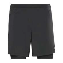Reebok Men's Sports Shorts Easy To Match Elastic Waist Breathable Outdoor Training Casual HI0058 - 黑色 - 查看 6