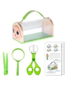1 Set Creative Portable Cartoon Insect Storage Observation Box, Small And Portable Insect Cage, Transparent Design, Barrier-Free Observation, Outdoor Adventure Storage Tool Set, Suitable For Outdoor Games, Insect Lovers, Surprise For Family And Friends, Birthday Party Gifts