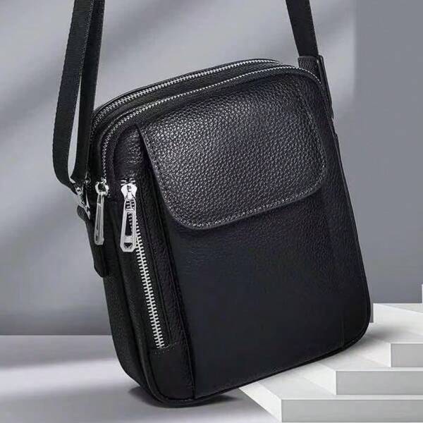 1 peça bolsa crossbody de ombro, bolsa compacta preta/camuflada, bolsa de peito multifuncional de grande capacidade, bolsa de ombro