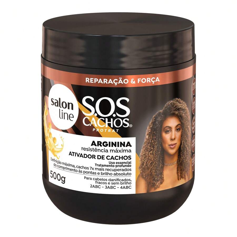 SOS Curl Activator Curls Arginine Reconstruction Salon Line 500g - Black - View 1