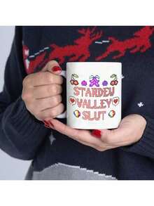 1pc Christmas Stardew Valley Mug, Stardew Valley Gift, Funny Stardew Valley Mug, 11 Oz Novelty Coffee Mug, Black For Family, Sisters, Best Friends, Lovers, Girlfriends - Multicolor - View 14