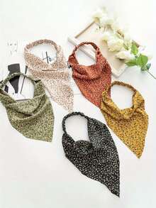 1 件女士多功能三角围巾弹性头带、碎花头巾发带、女士发饰、美发工具、美容配件、女士卷发配件、秋季、旅行、美发工具、女士配饰、发饰、秋季、头发、发饰、配饰、女士发饰、旅行、发饰、女士配饰、发饰、女士发饰、美发工具、发饰、东西、美容配件 - 彩色 - 查看 1