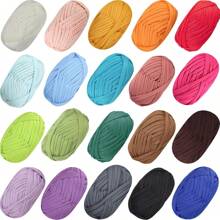 1 / 3 pezzi di strisce di tessuto, 100 / 300g di alta qualità in poliestere, tessuto per magliette per uncinetto e lavoro a maglia, grande pacchetto di strisce di tessuto, pratico per uncinetto, tessitura di borse, tappeti, cuscini, bambole, progetti all'uncinetto (confezione casuale)
