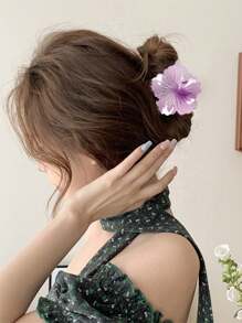 6/4/1 pièce Pince à cheveux à fleur en forme de cœur bouclée pour femmes et adolescentes, pince à cheveux hawaïenne pour cheveux épais de 7,5 cm, accessoire de cheveux de style doux, parfait pour le quotidien, les sorties, les dates, les fêtes et les mariages. Accessoires de cheveux de mode pour la plage, cadeau idéal pour les amies!