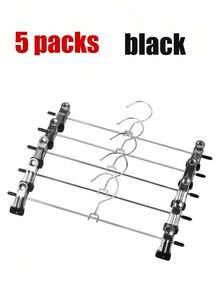 1件/5件/10件，镀锌裤夹多功能收纳家用不锈钢裤架防滑无痕衣架金属裙夹，镀锌裤夹多功能不锈钢衣架防滑收纳无痕