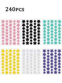 2000/1400/1120/400/240 Pcs Star Stickers, Halloween & Christmas Decoration Stickers, Colorful Five-Pointed Star Stickers For Party, Holiday Photo Decoration, Face Decor Stickers (1 Sheet Per Color), For Decoration Only (Not For Makeup)560/280/160/80/40pcs,Makeup,Cheap,Room Decor,Vanity,Travel,Bedroom,Makeup Accessories