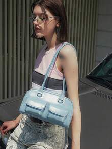 Torba pod pachę z wnęką, damska jesienna nowa torba na ramię o dużej pojemności w stylu retro, wysokiej klasy torebka do dojazdów do pracy