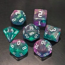 Set Of 7 Glitter Dice - Acrylic, Easy To Read Numbers For Role-Playing Games And Board Games - The Perfect Gift For Gamers! - Multicolor - View 23