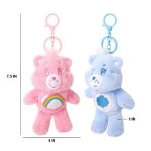 CARE BEARS 一套毛绒心形小熊钥匙扣，可爱钥匙扣，包包挂饰和钱包配件，萌熊钥匙扣，包包挂饰，礼物，钥匙圈，手提包，单肩包，耳机盒，吊坠，个性化汽车包，钥匙钩，手提包，单肩包和车钥匙配套 | 可爱卡通动物设计 | 理想的生日礼物，圣诞礼物 - 多色的 - 查看 13