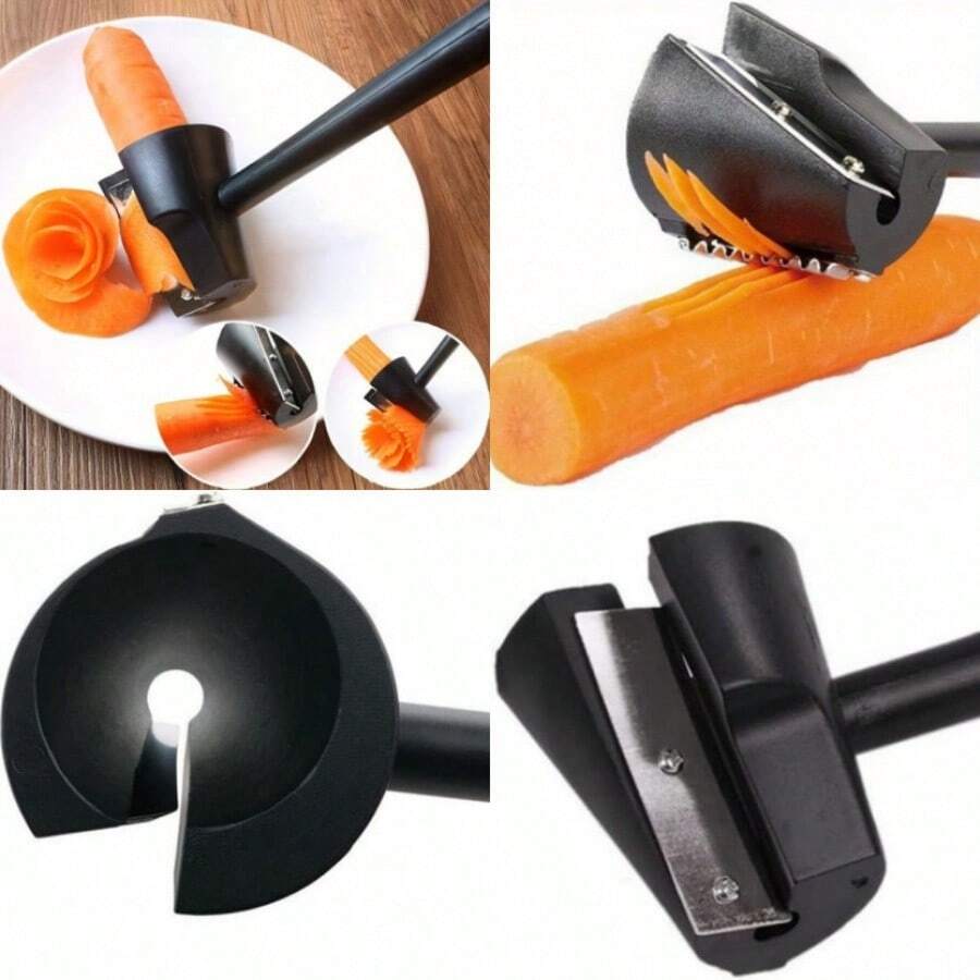 Grater Vegetable Shredder Durable Stainless Steel Peeler, Easy Cutting And Peeling, Perfect For Home And Restaurant Kitchens, With Grater For Food Contact Safety Tool - Black - View 1