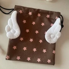 Fashion Canvas Star Bundle Pocket Travel Cosmetics Stationery Dustproof Storage Bag
