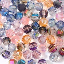 60 Peças de Contas de Vidro Brilhantes Coloridas Prateadas, Pulseira Feita à Mão DIY, Colar, Jóias, Acessórios de Cabelo, Encantos de Bolsa/Telefone
