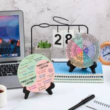 1pc Feelings Wheel Therapy Office Desk Decor Emotions Double Sided Mental Health Office Desk Decor For School Counselor,Counseling Therapist, Therapy Office Decor