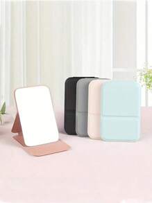 1 szt. składane przenośne lusterko do makijażu ze stojakiem, lusterko podróżne, narzędzie kosmetyczne, lusterko toaletkowe, lustro do makijażu stołowego, kompaktowe składane kieszonkowe lusterko do makijażu, prostokątne małe minimalistyczne składane lusterko do makijażu do podróży, kompaktowe, składane, urocze kieszonkowe lusterko, składane ręczne lub na biurko, odpowiednie do akademika, biura i podróży, damskie kompaktowe lusterko, Quick Touch - najlepszy prezent na urodziny, ukończenie szkoły