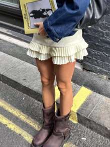 Y2K Waist Missing Pleated Sexy Low Waist Versatile Mini Skirt
