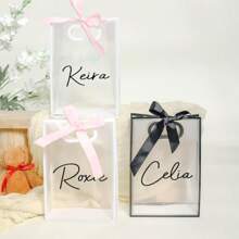 Individuell gestaltbare transparente Geschenktüten, geeignet für Brautjungferngeschenke, Hochzeitsfeier, individuelle Geschenktüten-Dekorationen, Mode, hochwertig, stilvoll, exquisite Individualisierung, personalisiert, einzigartiges Idealgeschenk für sie, Freund, Freundin, Vater, Familie, Mutter, Freunde, Haustiere, Sohn, Studenten, Tochter, Mitarbeiter, Schule, Zuhause, Büro, multifunktional, Idealgeschenke für ihn, zum Valentinstag, zum Geburtstag, zur Graduierung, zur Hochzeit, zur Einweihungsfeier, Hochzeitsartikel