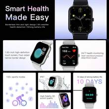 Smartwatch Mujer, Reloj Inteligente Hombre, 1,83" Smart Watch Smartwatch con Llamada, Reloj Deportivo con Monitor Sueño, Reloj inteligente para Android y Para iPhone, Relojes Inteligentes para Hombres, Contestadores / llamadas Telefónicas, Relojes de Fitness Inteligentes para Hombres - Integración de llamadas, Relojes Inteligentes Multifuncionales, Múltiples Modos Deportivos, Relojes Inteligentes con 1 Correa de Acero 2 Correa de Silicona - Negro - Ver 3
