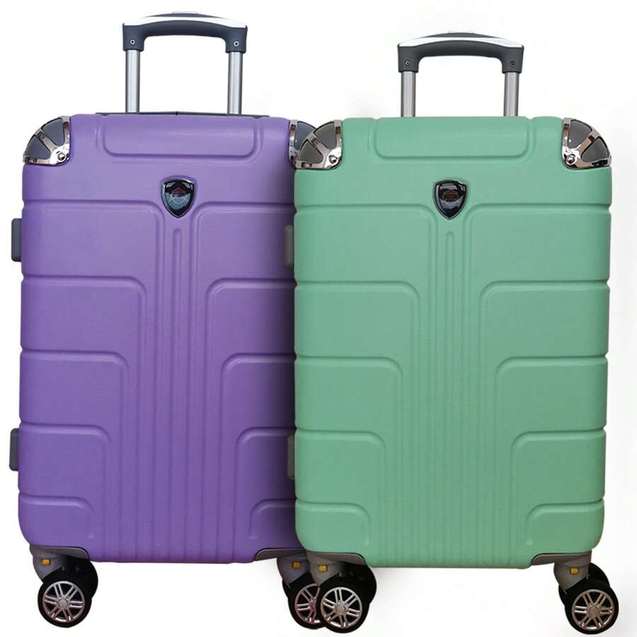 Kit Maletas Viaje Avión Carry on 2pz 10kilos Con Candado De Seguridad Ruedas 360 Set 20+20 Pulgadas Cabina - Multicolor - Ver 1