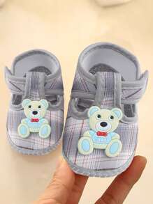 1Pair Newborn Baby Boy Girls Shoes Spring Autumn Lovely Bear Anti-Slip Sneaker Soft First Walkers Crib Shoes