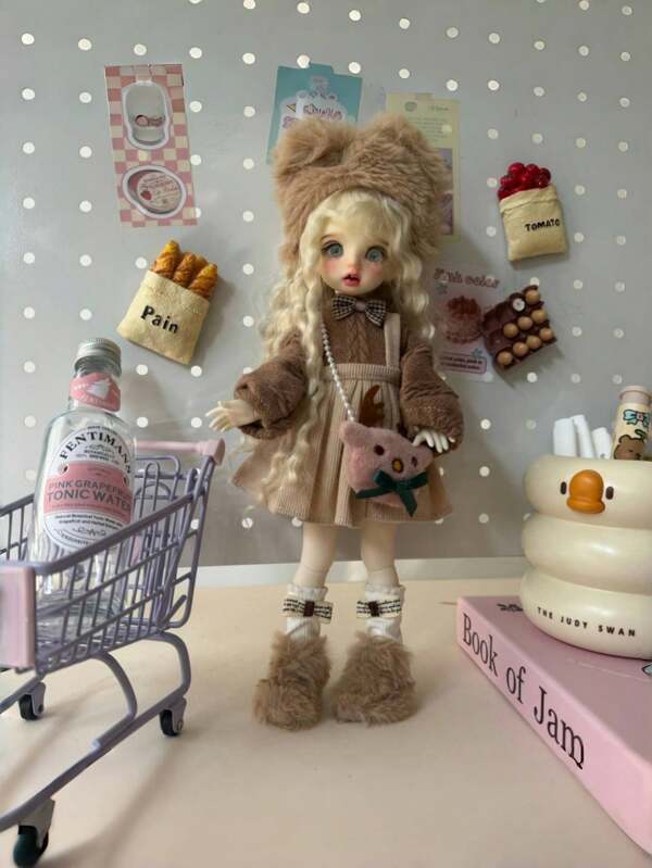 Fashionable 6-Joint BJD Doll Dress, 30cm Doll Clothes Changeable DIY Outfit Set For Handmade BJD Doll