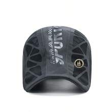 New Summer Breathable Mesh "SPORT" Letter Front Men Outdoor Quick-Dry Sun Hat Cap - Dark Grey - View 2