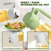1PC 16.5oz Oil Dispenser Bottle For Kitchen - 2 In 1 Olive Oil Dispenser And Oil Sprayer - 470ml Olive Oil Bottle - Oil Sprayer For Cooking, Restaurant Kitchen, Salad, Barbecue