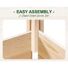 Outdoor Raised Garden Bed With U-Shaped Design And Deer Proof Fence, Wooden Planter Box For Vegetables, Herbs, And Flowers - 7,5x15x6 FT - Xem 6