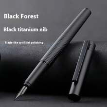 Luxury Metal Black Lacquer Fountain Pen Gift Box, Fine Nib Quality Pen Gift Set For Men, Women, Professional, Office Pen School Supplies, Back To School