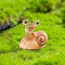 6/24/48件迷你夜光树脂蜗牛微型小雕像仙女花园装饰盆景摆件家居装饰夜光 - 彩色 - 查看 7