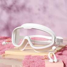 1pc Large Frame Waterproof Swimming Goggles, Anti-Fog Swimming Goggles, Suitable For Swimming Training