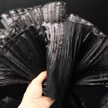 2 码金属光泽褶皱荷叶边花边，服饰舞蹈装饰配件