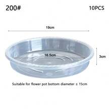 10pcs Garden Plant Saucer Plastic Clear Drip Tray Round Flower Pot Base Snack Container Desktop Trash Storage