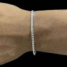 Men's Grumet Bracelet Double 2.5mm 925 Silver Plated - Silver - View 3