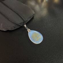 1pc Asymmetrical Pattern Natural Crystal Life Tree Pendant Necklace, Fashionable Everyday Wear For Women