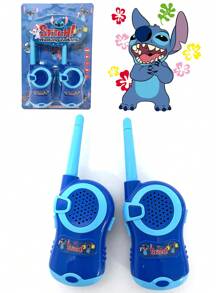 Disney 2PCS Disney Stitch Walkie-Talkie Toys, Walkie Talkie Wireless Radio Comunicator Outdoor Toy, Christmas Gift .Suitable For Indoor And Outdoor Multi-Player Interactive Games, Birthday Gift.