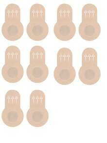 10/20/50片装一次性乳贴，带提拉效果，隐形乳贴花瓣，米色，万圣节秋季婚礼配饰，女士胸垫，隐形胸贴，无肩带胸贴，提拉内衣套装，蛋糕造型乳贴，旅行内衣，性感上衣