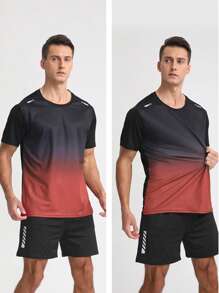 Ensemble de sport style petit ami pour hommes, t-shirt de course séchage rapide et shorts. Tenue d'entraînement football d'été de remise en forme, équipement de style petit ami pour hommes, survêtement, short de style petit ami, ensemble deux pièces de style petit ami pour hommes