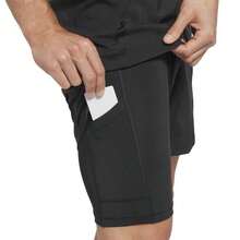Reebok Men's Sports Shorts Easy To Match Elastic Waist Breathable Outdoor Training Casual HI0058 - 黑色 - 查看 5