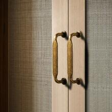 2/4个装仿古黄铜橱柜把手，实心锌合金金属拉手，抛光抽屉旋钮，适用于复古风格厨房橱柜和衣柜、展示柜、厨房用品、厨房配件、厨房工具