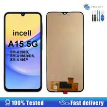 Incell Compatible With Galaxy A25 5G A256 LCD Display Touch Screen Digitizer Assembly Compatible With Galaxy A15 5G A156B With Frame A35 A55 Screen Replacement Parts