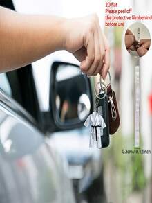 Llavero de cinturón negro de Taekwondo plano 2D, decoración acrílica para el Día de la Madre, el Día del Padre, el Ramadán, el espejo retrovisor del automóvil, accesorios creativos para el interior del automóvil, mochila de mujer, llavero, decoración para el hogar, cocina, bolso y llavero de múltiples funciones - regalo perfecto para ocasiones festivas con creatividad, no es un llavero de aleación de zinc con patrón deportivo de dibujos animados 3D, bohemio de todas las temporadas - Blanco y Negro - Ver 5