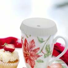 50/100/150pcs White Blank Hole Punch Lid Stackable Disposable Coffee Cup Lid