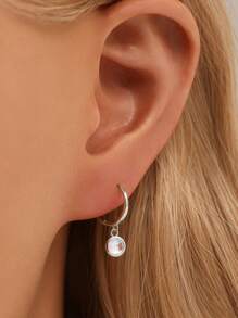 Pendientes Colgantes De Plata Esterlina S925 Con Turquesa Verde Y Ágata Negra Linda, Aretes De Piedra De Luna, Moda De